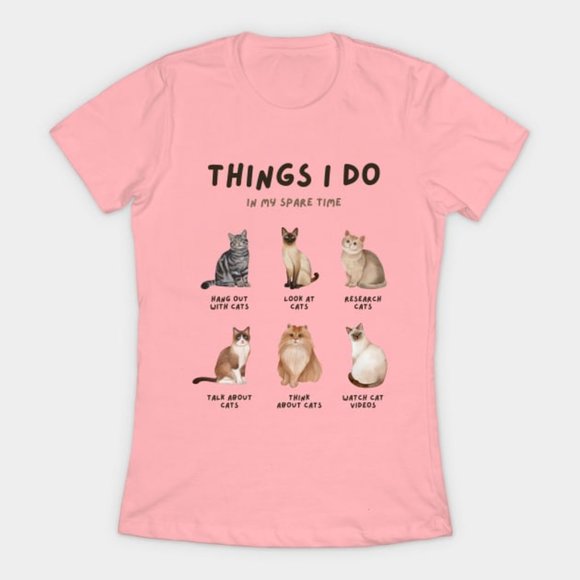 Things I Do Cat Lover Tshirt - Picture 5 of 6